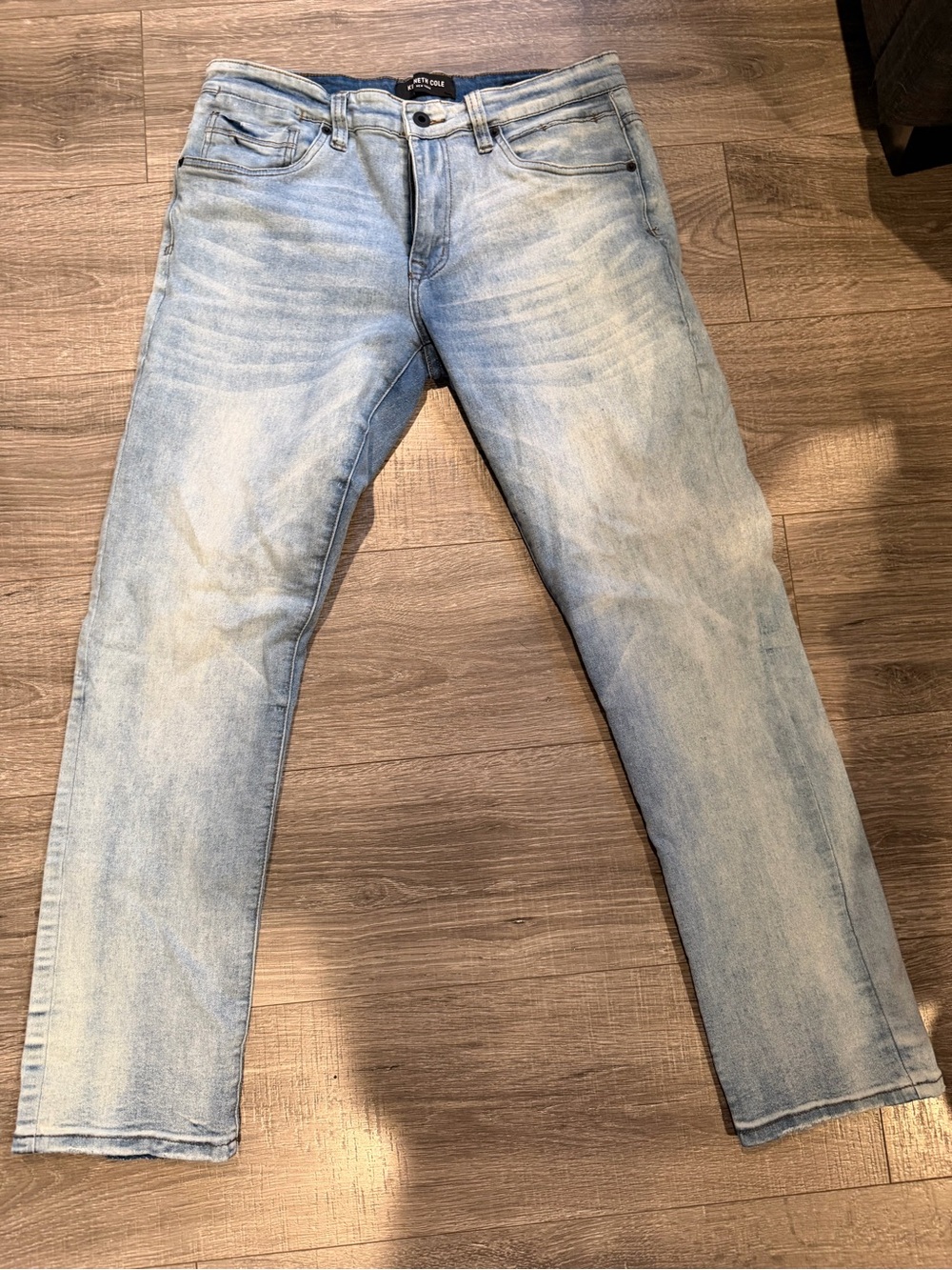 Kenneth Cole Light Blue Slim Straight Jeans